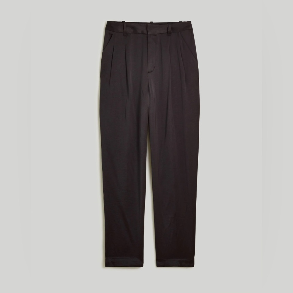 NWT | Madewell Turner Satin Tapered Pants | Size: 0 | Black